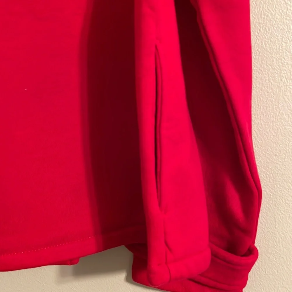 Lands’ End Bright Red Girls Cotton Pea Coat Size 7 8
